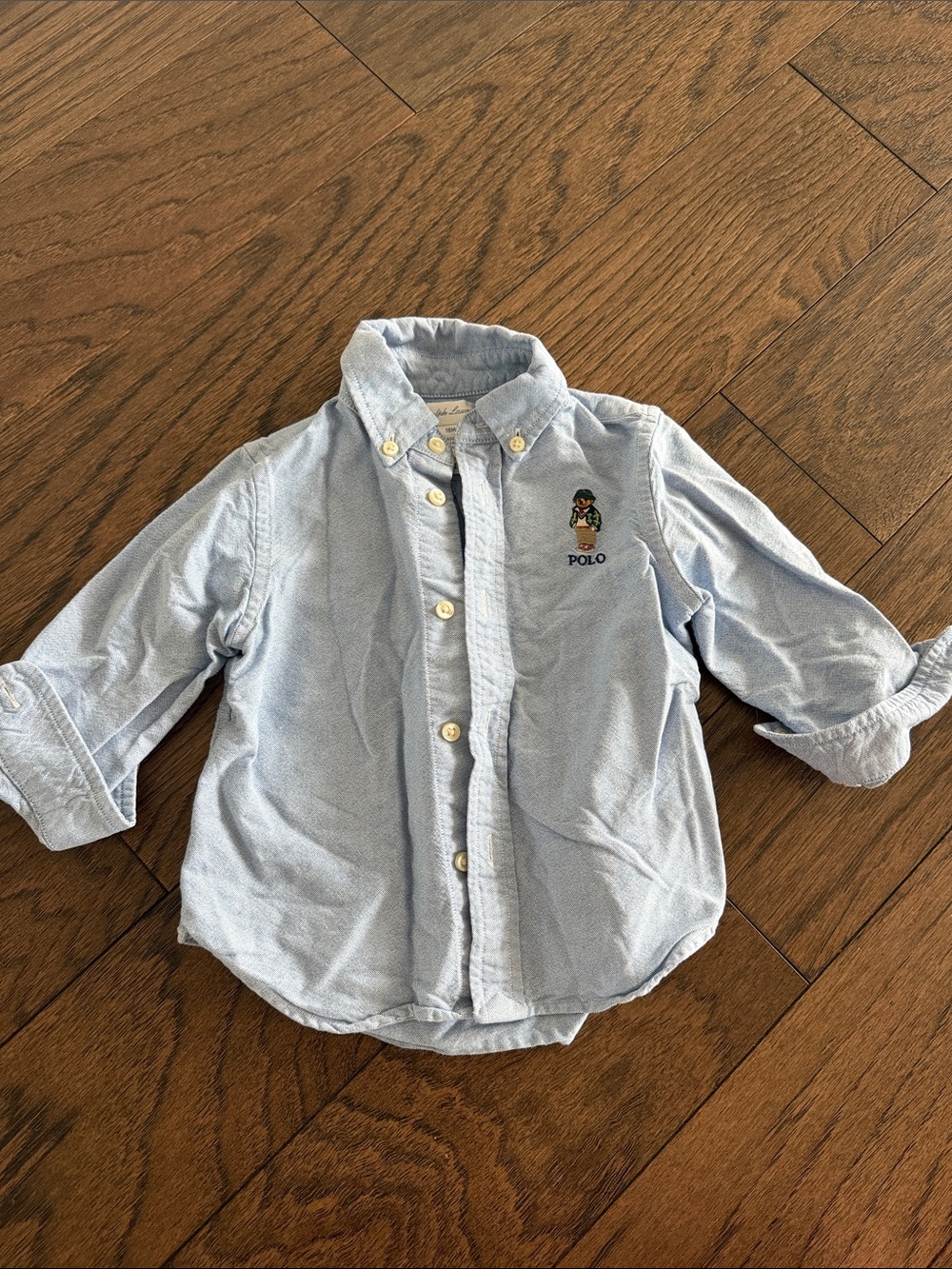 Polo by Ralph Lauren Light Blue Button-Down Oxford Shirt for Kids